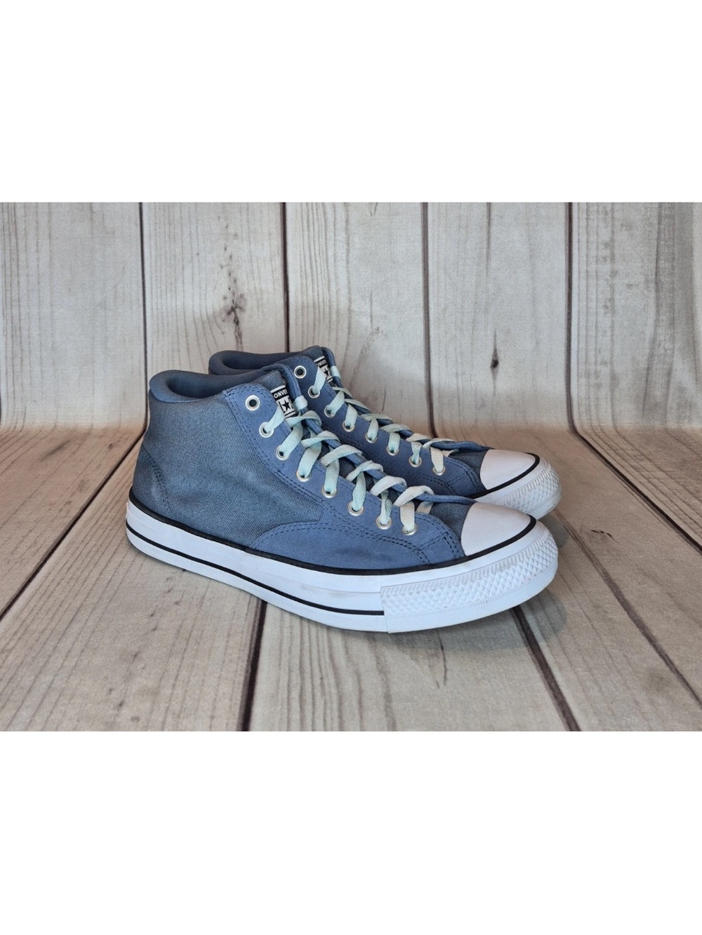 Converse Mens 13/Wmns 15 Taylor All Star Mid Malden Street Mineral Blue Shoes